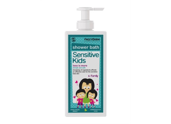FREZYDERM Sensitive Kids Shower Bath Υποαλλεργικό  Παιδικό Αφρόλουτρο σε Μορφή Τζέλ 200ml