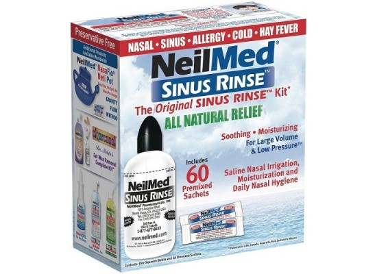 NEILMED Sinus Rinse Kit All Natural Relief Σύστημα Ρινικών Πλύσεων Συσκευή & 60 Φακελάκια 