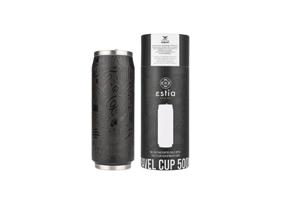 Estia Travel Cup Save the Aegean Ποτήρι Θερμός Noir Echo 500ml