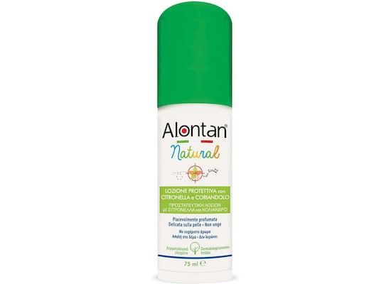 ALONTAN Natural Εντομοαπωθητική Λοσιόν σε Spray με Σιτρονέλλα και Κόλιανδρο 75ml