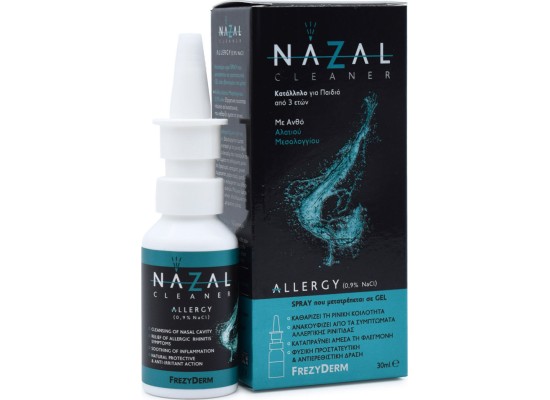 FREZYDERM Nazal Cleaner Allergy-Υπέρτονο Αλατούχο Διάλυμα  που Ανακουφίζει από τα Συμπτώματα της Αλλεργικής Ρινίτιδας 30ml 