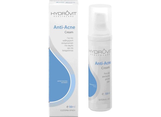 HYDROVIT Anti-Acne Cream Κρέμα για την Αντιμετώπιση της Ακμής & της Λιπαρότητας 50ml