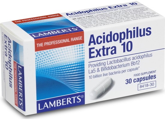LAMBERTS Acidophilus Extra 10 Προβιοτικά για την Υγεία του Εντέρου 30 Κάψουλες