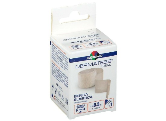 Master Aid Dermatess Ideal Benda Elastica Ελαστικός Επίδεσμος Στερέωσης & Συγκράτησης  6cm x 5m