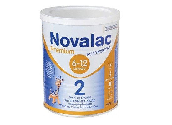 NOVALAC Premium 2 Βρεφικό Γάλα σε σκόνη 6-12 Μηνών  με Συμβιοτικά 400g