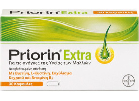 Priorin Extra Συμπλήρωμα Διατροφής για την Υγεία των Μαλλιών 30 Κάψουλες