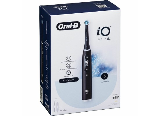 ORAL-B iO Series 6 Magnetic Black Lava Ηλεκτρική Οδοντόβουρτσα Μαύρη 1τεμ