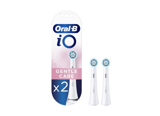 ORAL-B iO Gentle Care White Ανταλλακτικές Κεφαλές Ηλεκτρικής Οδοντόβουρτσας για Ευαίσθητα Δόντια & Ούλα, Λευκό Χρώμα, 2τεμ
