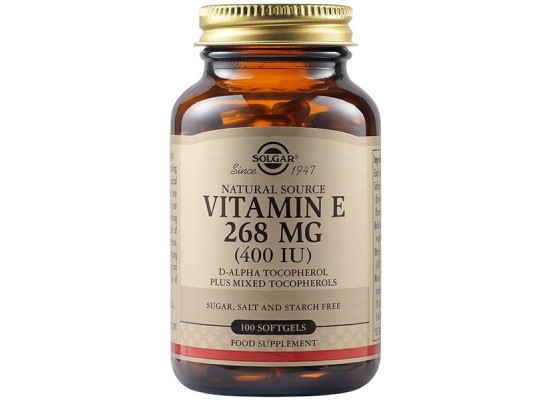 SOLGAR Natural Source Vitamin E 268 mg (400 IU) Βιταμίνη Ε - 50 μαλακές κάψουλες