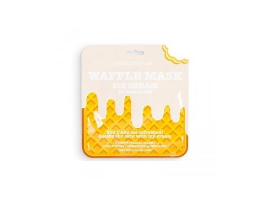 Kocostar Waffle Face Mask Ice Cream Εμποτισμένη Καταπραϋντική Μάσκα Προσώπου για Ευαίσθητες Επιδερμίδες 1τμχ