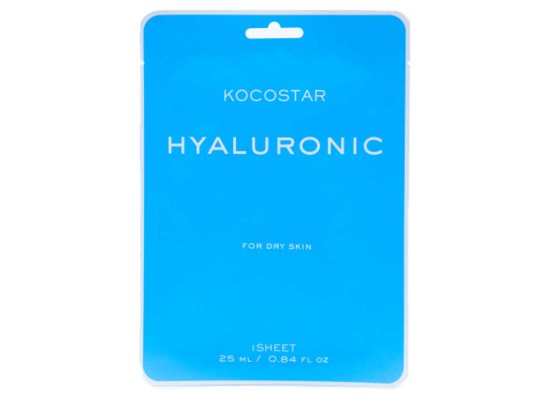 Kocostar Hyaluronic Face Mask Εμποτισμένη Μάσκα Θρέψης & Ενυδάτωσης για Ξηρές Επιδερμίδες 1τμχ 