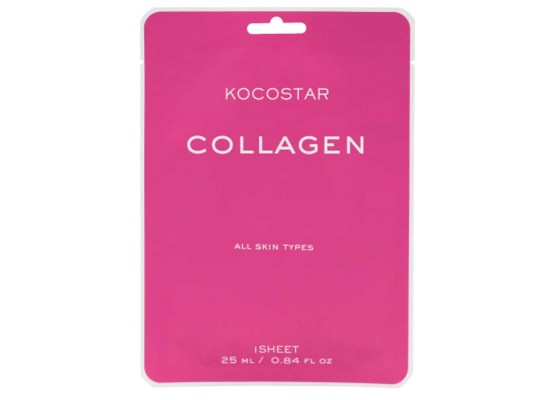 Kocostar Collagen Face Mask Εμποτισμένη Μάσκα Αναζωογόνησης για Όλους τους Τύπους Δέρματος 1τμχ