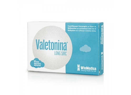 WINMEDICA Valetonina Long Sirc με Μελατονίνη & Βαλεριάνα για Γρηγορότερο & Καλύτερο Ύπνο 60 δισκία