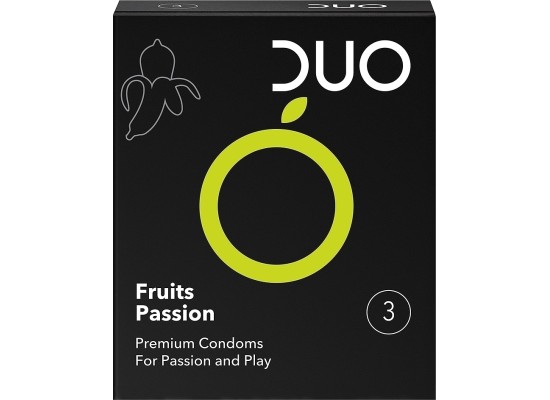 Duo Fruits Passion Προφυλακτικά με Γεύσεις 3τμχ