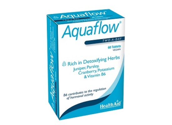 HEALTH AID Aquaflow Vegetarian Συμπλήρωμα Διατροφής με Εκχυλίσματα Βοτάνων & Βιταμίνη Β6 για την Κατακράτηση Υγρών 60 tabs