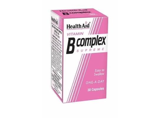 HEALTH AID B Complex Supreme Συμπλήρωμα Διατροφής με Σύμπλεγμα Βιταμινών Β 30 caps