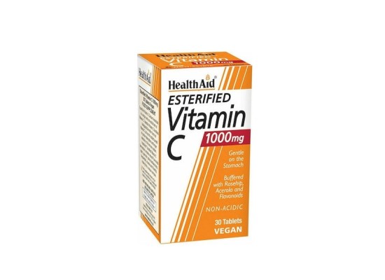 HEALTH AID  Esterified Vitamin C 1000mg Non Acid Συμπλήρωμα Διατροφής Με Εστεροποιημένη Βιταμίνη C 30 Ταμπλέτες