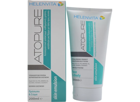 HELENVITA Atopure Skin Emulsion Καταπραϋντικό Γαλάκτωμα για Δέρμα με Τάση Ατοπίας 200ml 