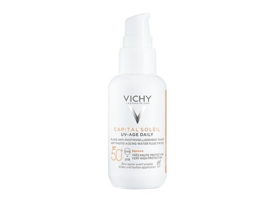 VICHY Capital Soleil UV-Age Daily Tinted Light Αντηλιακή Κρέμα Προσώπου SPF50 με Χρώμα 40ml  