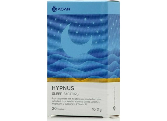 Agan Hypnus Sleep Factors  Συμπλήρωμα Διατροφής για Βελτίωση της Ποιότητας του Ύπνου 20 φυτοκάψουλες