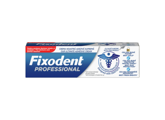 FIXODENT Professional Στερεωτική Κρέμα για Τεχνητή Οδοντοστοιχία με Απαλή Γεύση Μέντας, 40g