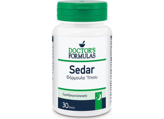 DOCTOR'S FORMULAS Sedar Συμπλήρωμα Διατροφής για τον Ύπνο - 30 ταμπλέτες