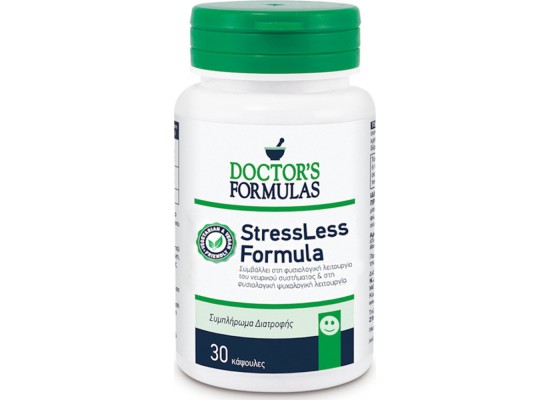 DOCTOR'S FORMULAS Stressless Formula Συμπλήρωμα για το Άγχος 30 κάψουλες