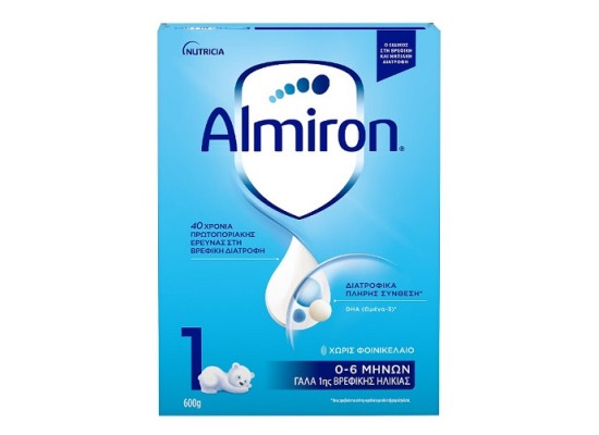Nutricia Almiron 1 Γάλα σε Σκόνη από τη Γέννηση 600gr