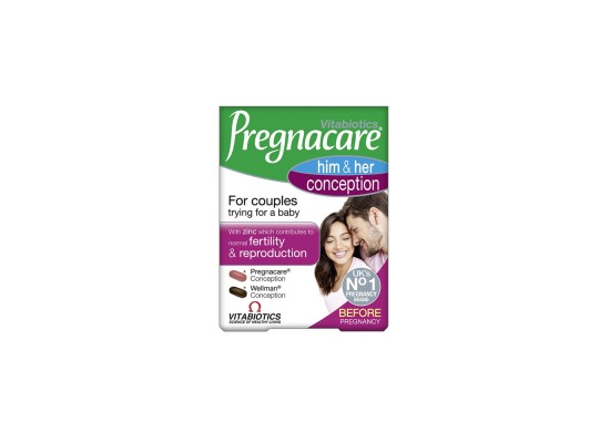 VITABIOTICS  Pregnacare His & Her Conception Ιδανική για Ζευγάρια που Προσπαθούν να Αποκτήσουν Παιδί 2x30 ταμπλέτες